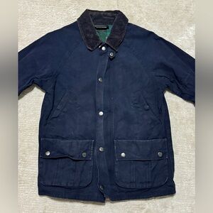 The Hundreds x Public Label Field Jacket Waxed Cotton Plaid Lined Corduroy Zip S